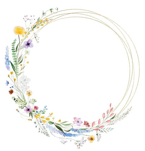 Watercolor Flower Frame, Frame Flowers, Flower Borders, Watercolor Frame, Frame Flower, Wedding Card Frames, Flowers Frame, Watercolor Wildflowers, Flower Logo Design