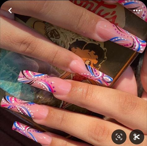 90s Nails, Curved Nails, Her Nails, Exotic Nails, Long Acrylic Nails Coffin, Long Square Acrylic Nails, Luxury Nails, Fabulous Nails, Fire Nails