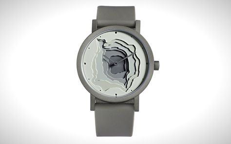 Terra-Time Watch - Wearable Architecture Grey Watch, Milk Shop, Skeleton Watches, Modern Watches, Aftershave, Design Milk, Silicon Bands, Tag Heuer, Brushed Stainless Steel