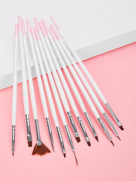 SheinShein Nail Art Brush Set 12pcs Nails Products, Professional Manicure, Nail Drills, Art Brush, Nail Products, Latest Nail Art, Nail Art Brushes, Clean Nails, Nail Brushes