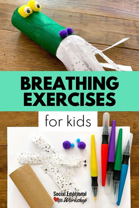 Breathing Exercises For Kids, Exercises For Kids, Fun Exercises, Emotions Activities, Social Emotional Activities, Calming Strategies, Behavior Interventions, School Social Work, Deep Breathing