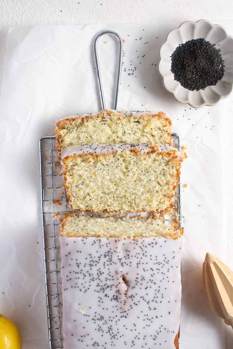 Lemon Poppyseed Loaf - The Little Holly That Could Poppy Seed Dessert, Lemon Poppyseed Loaf, Poppyseed Loaf, Muffin Flavors, Streusel Cake, Midday Snack, Lemon Loaf, Lemon Sugar, Oven Canning