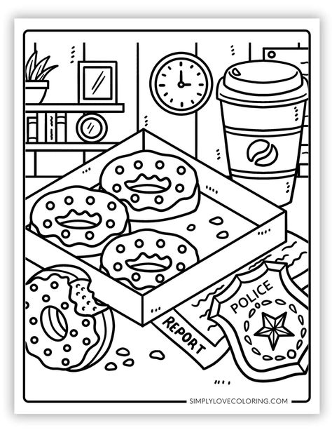 Free donut coloring pages are the perfect activity for homeschooling, classrooms, teachers, kids' activities, and educational activities. Drawing Coloring Pages, Polly Pocket Coloring Pages, Colouring Pages For Adults Easy, Coloring Book Aesthetic, Cute Coloring Pages For Adults, Cute Coloring Pages Aesthetic, Donuts Coloring Pages, Coloring Pages Aesthetic Food, Aesthetic Coloring Pages