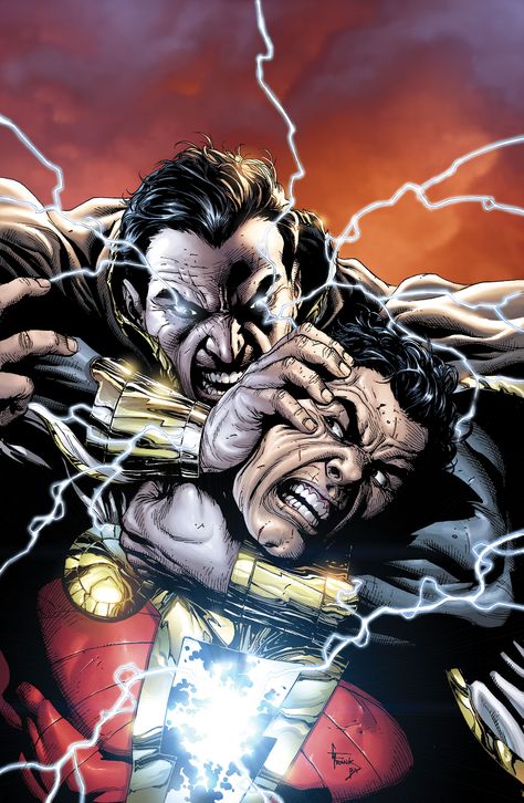 #Justice #League #Fan #Art. (Justice League: Shazam! Conclusion. Vol.2 #21 Cover) By: Gary Frank & Brad Anderson. (THE * 5 * STÅR * ÅWARD * OF: * AW YEAH, IT'S MAJOR ÅWESOMENESS!!!™)[THANK Ü 4 PINNING!!!<·><]<©>ÅÅÅ+(OB4E) Black Adam Comics, Gary Frank, Kapten Marvel, Captain Marvel Shazam, Black Adam, Dc Art, Univers Dc, Dc Villains, Arte Dc Comics