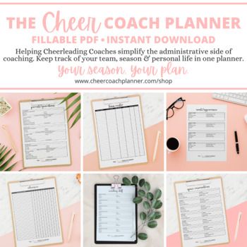 I N C L U D E D The Cheer Coach Planner | May 2021-April 2022 Fillable PDF | 8.5x11 185 page Cheerleading Coach Planner | PDF fileInstant Digital Download - computers & other accessories shown in photos are not included - No physical product will be shipped to you. If you are interested in purch... Cheer Coach Binder, Cheerleading Coach, Diy Binder, Cheerleading Coaching, Attendance Sheet, Cheer Coach, Cheer Coaches, Pep Rally, Planner Pdf