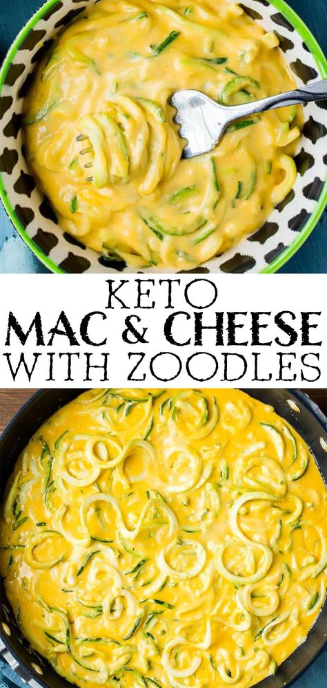 Low Carb Mac And Cheese, Best Mac And Cheese Recipe Easy, Keto Mac And Cheese, Best Mac N Cheese Recipe, Cheese Keto, Zoodle Recipes, Spiralizer Recipes, Low Carb Side Dishes, Mac And Cheese Recipe