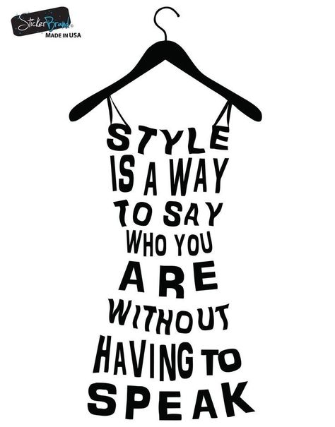 Fashion Sayings, Fashion Quotes Inspirational, Sewing Quotes, Fashion Typography, Wall Quotes Decals, Girly Quotes, Clothing Logo, Quote Wall, Wall Decal Sticker