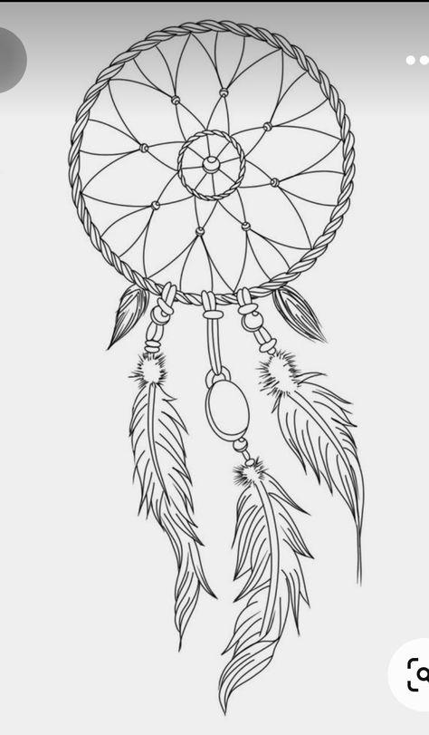 Simple Dream Catcher Tattoo, Dream Catcher Drawing, Teacup Tattoo, Dream Catcher Tattoo Design, Mystical Tattoos, Cool Tattoo Drawings, Black And White Roses, Cross Tattoos For Women, Tattoo Zeichnungen