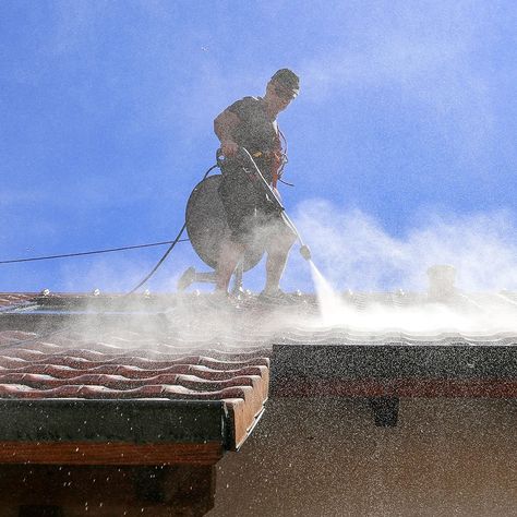 Should I Pressure Wash My Roof? Home Repair Services, Gutter Repair, Roof Work, Roof Restoration, Clay Roof Tiles, Clay Roofs, Fiber Cement Siding, Roof Cleaning, Castle Hill