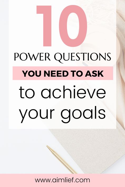 Setting goals is essential to achieving your dreams. In this post, I'll share 10 questions to ask yourself when setting goals. Use these questions for goal setting and goal-setting journal prompts to plan and track your progress towards your goals. With these goal planning tools, you'll be well on your way to living your best life. Setting Smart Goals, Powerful Questions, Goal Setting Activities, How To Set Goals, Coaching Questions, Questions To Ask Yourself, Achieve Goals, Deep Questions, Living Your Best Life