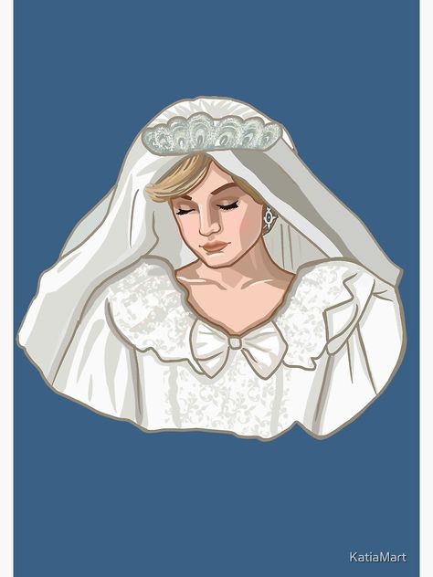 The Crown Fanart, Diana Wedding Dress, Crown Netflix, Diana Wedding, Family Poster, Medieval Times, Diana Spencer, Dress Inspo, Lady Diana