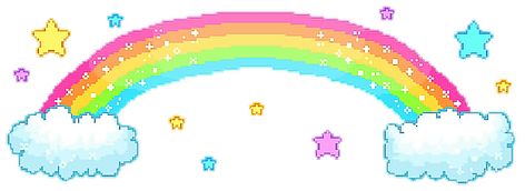 Rainbow Rainbow Gif, Kawaii Transparent, Star Gif, Rainbow Stars, Pix Art, Kawaii Core, Banner Gif, Rainbow Decorations, Rainbow Star