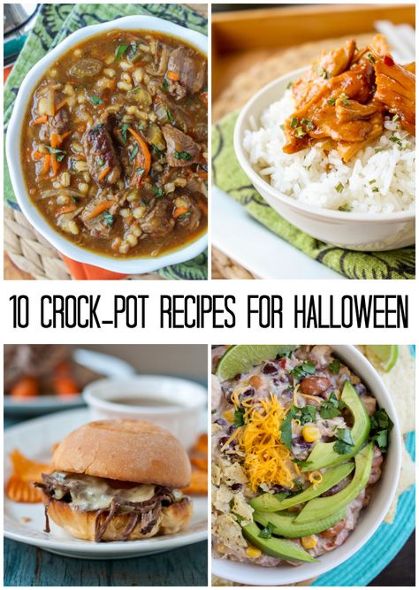 Ten easy and filling slow cooker recipes for dinner on Halloween night so that you eat something besides Snickers. Halloween Dinner Ideas, Recipes For Halloween, Recipes Halloween, The Food Charlatan, Easy Crockpot Dinners, Crock Pot Recipes, Food Charlatan, Pot Pies, Crockpot Dishes