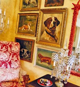 Eye For Design: Decorating With Canine Art......English And Elegant Equestrian Room, English Country Home, French Dogs, English Country Decor, English Decor, Pet Corner, English Country Style, Canine Art, English Antiques