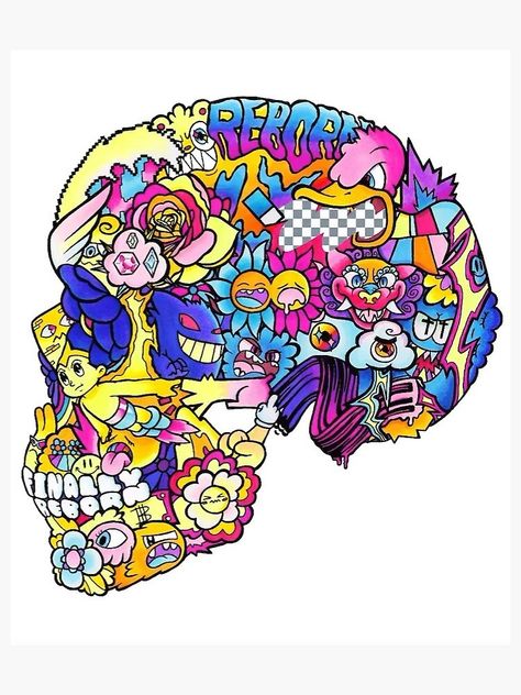 "Vexx Skull Doodle Art" Sticker for Sale by xyungchitto Skull Doodle, Doodle Reference, Gawx Art, Cartoon Doodles, Doddle Art, Doodles Ideas, Easy Doodle, Minecraft City, Psy Art