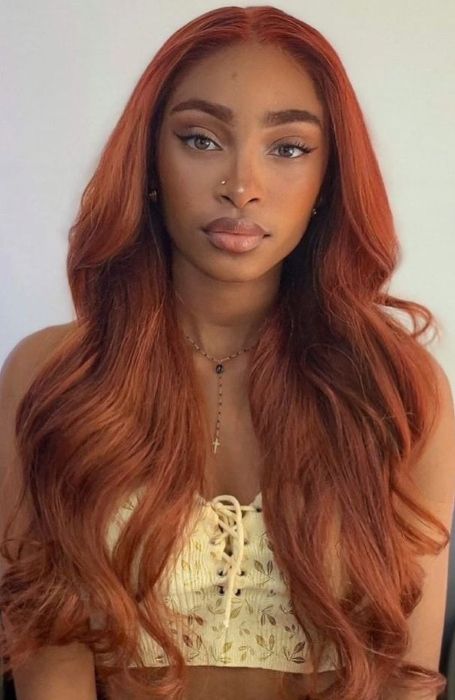 50 Stunning Ginger Hair Color & Highlight Ideas for 2024 Ginger Hair Color Ideas, Hair Color For Morena Skin, Dark Ginger Hair, Ginger Hair Dyed, Hair Color For Morena, Pretty Red Hair, Red Orange Hair, Hair Color For Dark Skin, Highlight Ideas