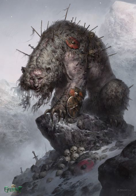 Dire Bear, Bogdan Rezunenko on ArtStation at https://www.artstation.com/artwork/zOn0v4 Dire Bear, Great Cat, Monster Concept Art, Fantasy Monster, Trippy Art, Creature Concept, Monster Art, Sci Fi Art, The Witcher