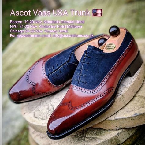 Ascot Shoes on Instagram: "We're very pleased to announce our up coming US trunk in collaboration with our US partner English Cut @englishcut For appointments please email: info@ascotshoes.co.uk. Boston 19-20 November. Mandarin Oriental Hotel NYC 21-23 November. Kimberley Suite Midtown Chicago 24-25 November. Viceroy Hotel #ascotkaan #AscotShoes #vassLondon #Vass #VassShoes #horweencordovan #horweenleather #horweenshellcordovan #horweenwallet #splittoes #splittoe #EdwardGreen #derbies #egdov Burgundy Wedding Shoes, Ascot Shoes, English Cut, Edward Green, Nyc Hotels, Horween Leather, Shoes And Boots, Trunk, Dress Shoes Men