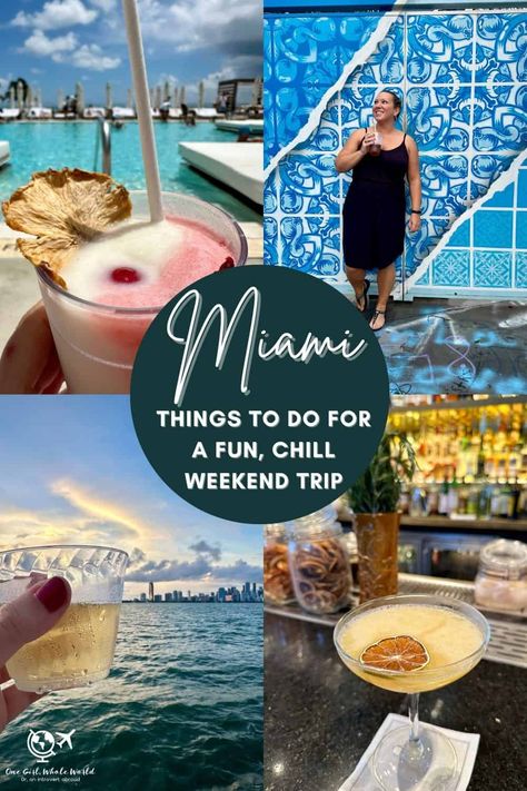 A Chill Miami Girls' Trip Itinerary | Miami is a perfect long weekend trip, particularly if you choose one area to focus on. Here's a first-timer's guide for fun, chill things to do in Miami, particularly the Miami Beach & South Beach area...where to eat & drink in Miami, Wynnwood, a sunset sail, & more! Miami for non-partiers, Miami weekend itinerary. #miami #florida #girlstrip Miami Things To Do, Miami Girls Trip, Miami Weekend, Weekend In Miami, Cheap Places To Visit, Miami Trip, Planning Trips, Things To Do In Miami, Long Weekend Trips