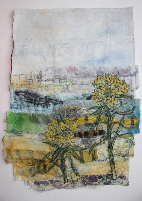 Cas Holmes, Mixed Media Textiles, Textile Art Embroidery, Textiles Projects, Creative Textiles, Nature Artists, Free Motion Embroidery, Fabric Journals, Textile Fiber Art