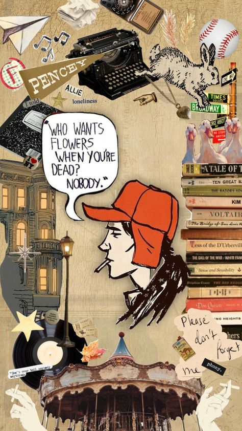 #book #johnlennon #catcherintherye #holdencaulfield #aesthetic #collage #imsorry Jd Salinger, Holden Caulfield, Ap Lang, Stephen Crane, Classics Book, Catcher In The Rye, Book Recommendation, Art Appreciation, Aesthetic Collage