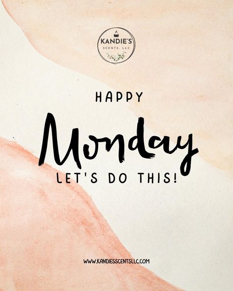 🎉 Happy Monday! 🎉 Let’s kickstart the week with positivity and motivation! Remember, every Monday is a new opportunity to set the tone for a successful week ahead. 🌟 #HappyMonday #MondayMotivation #NewWeekNewGoals #StayPositive #kandiesscentsllc New Week New Goals, New Opportunities, Staying Positive, Happy Monday, Monday Motivation, Let It Be, Quick Saves