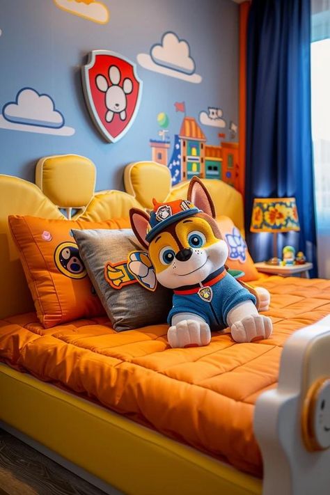 Paw Patrol Bedroom Ideas for Fun Kids' Rooms Paw Patrol Room Ideas Toddler Girl, Paw Patrol Bedroom Ideas Girl, Paw Patrol Toddler Room Boys, Paw Patrol Room Ideas, Paw Patrol Room Ideas Toddler Boys, Paw Patrol Bedroom Ideas For Boys, Paw Patrol Bedroom Ideas, Paw Patrol Bed, Transitional Fireplace Ideas