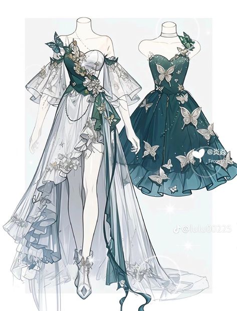 Concept Outfits, Dress Sketch, Clothes Drawing, Fantasy Outfits, Fashion Drawings, Dress Design Drawing, Clothing Design Sketches, Fashion Drawing Dresses, Anime Inspired Outfits