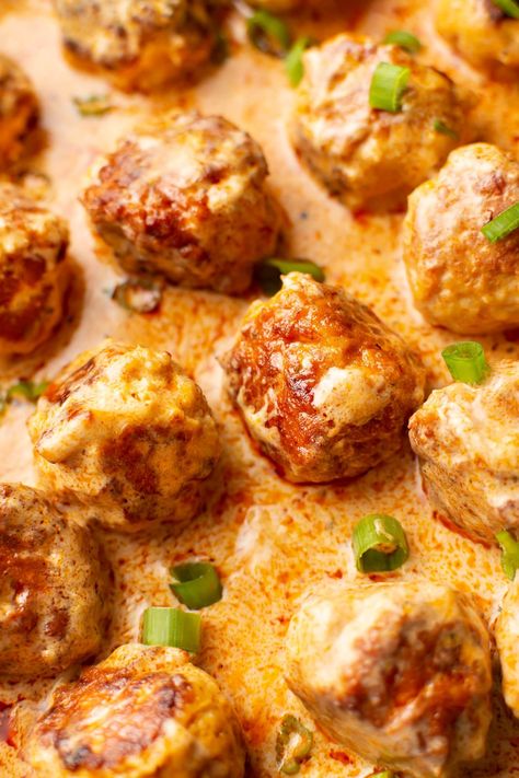 Ranch Sour Cream, Skillet Meatballs, Wing Flavors, Buffalo Meatballs, Salt Lavender, Homemade Ranch Seasoning, Ranch Sauce, Buffalo Chicken Meatballs, Chicken Meatball Recipes