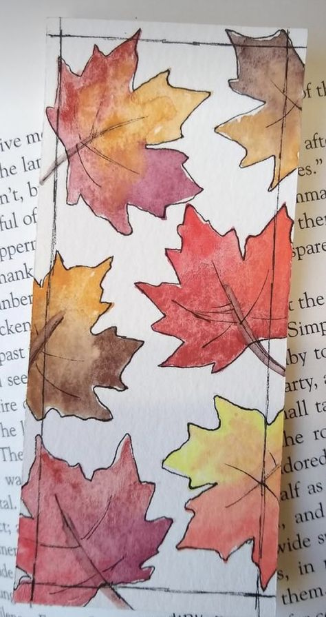 Colored Pencil Bookmarks, Diy Bookmarks Colored Pencil, Oil Pastel Bookmarks, Paint Sample Bookmarks, Watercolor Bookmarks Sunflower, Autumn Watercolor Bookmark, Colored Pencil, Colored Pencils, Art Ideas