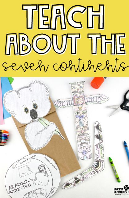 The Seven Continents Preschool Continent Activities, Kindergarten Continents Activities, Continents For Kindergarten, Continent Crafts For Kids, Continents Kindergarten, Continents Activities For Kids, 7 Continents Of The World, 7 Continents Activities Free Printable, Continent Activities For Kids