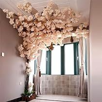 Flower Garland Bathroom, Centerpiece Hanging Flowers, Wedding Hanging Wreath Flower Chandelier, Fake Flowers Kids Room, Hanging Branches From Ceiling Flower, Raining Flower Backdrop, Vine Wall With Fairy Lights, Floating Christmas Flowers, Lighted Branches In Floor Vase