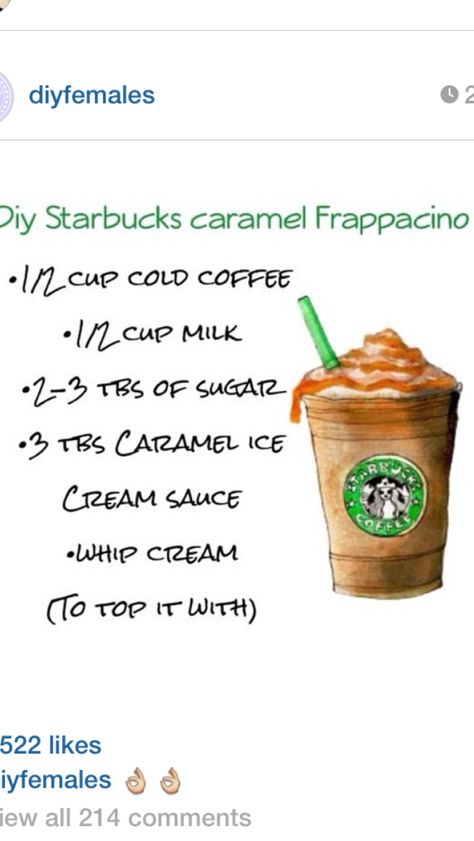 Diy Starbucks Starbucks Frapp, Diy Caramel, Resep Starbuck, Photography Cafe, Caramel Frappe, Diy Starbucks, Starbucks Drinks Diy, Frappe Recipe, Coffee Recipes Starbucks