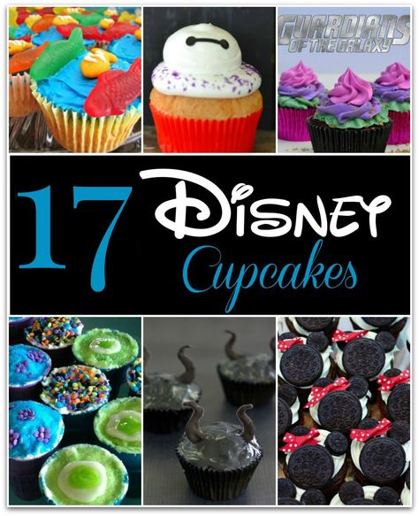 These Disney cupcakes are all perfect for a Disney-themed party! Don't buy when you can DIY! These are easy desserts you can make yourself. Deco Cupcake, Disney Themed Food, Disney Inspired Food, Disney Cupcakes, Disney Desserts, Disney Treats, Disney Theme Party, Disney Recipes, Dessert Party