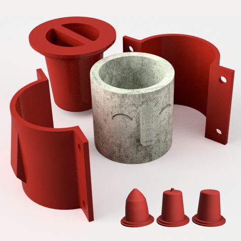 3D file CONCRETE FACE PLANTER MOLD : CONCRETE FACE PLANTER MOLD : HEAD V1・3D printer design to download・Cults 3d Printing Mold, Cement Molds Concrete Projects, Concrete Projects Diy, Concrete Planter Molds, Concrete Molds Diy, Printer Design, Printed Concrete, Brick Projects, Concrete Mold