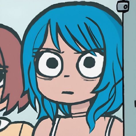 Scott Pilgrim Icons, Ramona Flowers, Scott Pilgrim, Blue Hair, Flowers, Anime, Hair, Blue