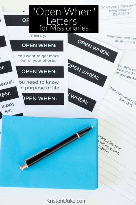 Open When Letters Mission Package Ideas, Missionary Mom Gifts, Mission Prep, Letters Ideas, Missionary Care Packages, Mission Call, Letter For Him, Lds Mission, Open When Letters