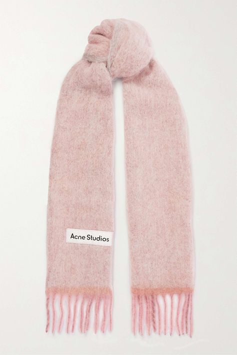 Acne Scarf, Acne Studios Scarf, Scarf Aesthetic, Acne Studio, Cute Scarfs, Acne Shop, Pink Scarves, Mode Inspo, Top Designer Brands