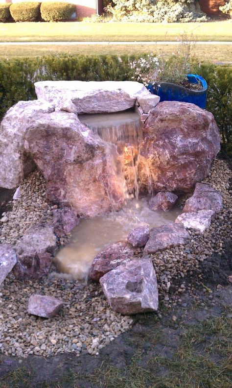 Diy Crystal Garden, Boulder Fountain, Crystal Furniture, Pond Waterfall, Crystals In The Home, Crystal Decor, Dream Rooms, Dream House Decor, Dream Garden