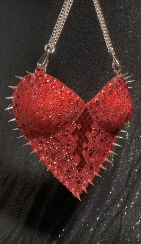 Heart Fashion Design, Heart Corset Top, Gore Fashion, Junko Cosplay, Heart Corset, Heart Shaped Top, Dramatic Clothes, Corset Tutorial, Heart Outfit