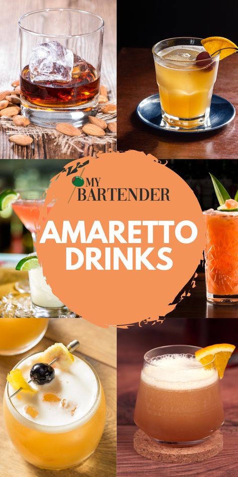 Tequila Amaretto Drinks, Disaronno Cocktails Recipes, Fall Amaretto Cocktails, Mixed Drinks With Amaretto, Drinks With Amerreto, Amaretto Holiday Cocktails, Amoretto Drinks Cocktails, Drinks Made With Amaretto, Amerreto Cocktail Recipes