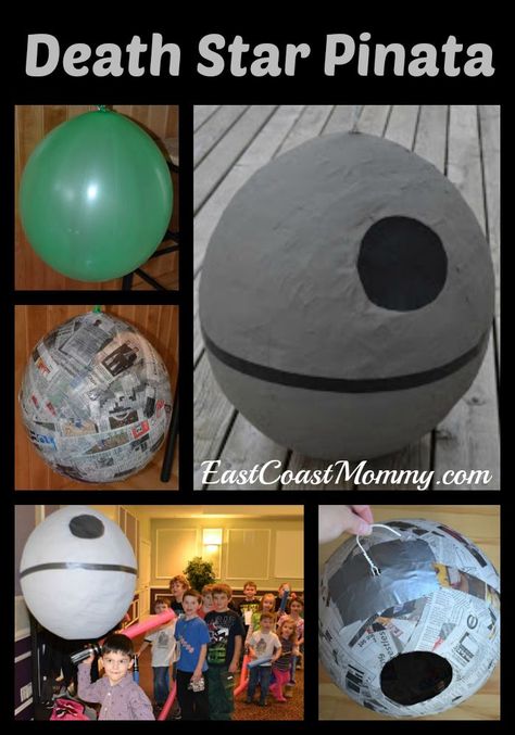 This website has step-by-step instructions for crafting this AWESOME Star Wars pinata. It's easy, inexpensive, and a fun addition to a Star Wars party! Star Wars Pinata, Sleepover Party Games, Star Wars Crafts, Star Wars Birthday Party, Birthday Star, Star Wars Birthday, Star Wars Party, Sleepover Party, Boy Birthday Party