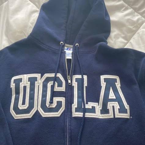 UCLA zip hoodie Ucla Aesthetics Outfit, Ucla Dunks Outfit, Ucla Outfit, Ucla Clothes, Ucla Merch, Ucla Aesthetics, Ethan Edwards, Ucla Hoodie, Jumper Aesthetic