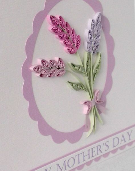 Quilling Flower Designs, Shades Of Lilac, Paper Quilling For Beginners, Paper Quilling Cards, Quilling Work, Paper Quilling Patterns, Oval Setting, Quilled Creations, Paper Bow