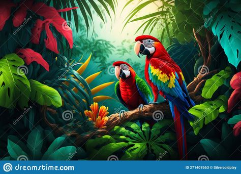 Atmosphere Drawing, Jungle Vbs, Santa Village, Jungle Paradise, Tropical Rain Forest, Forest Drawing, Santa's Village, Flowers 3d, Best Nature Wallpapers