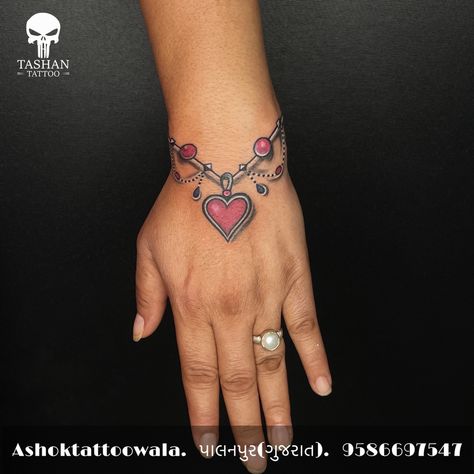 TashanTattoo
AshokTattooWala
S.20. Tirupati plaza
Opp. New bus stand
Near gd modi collage
Palanpur (gujrat)
9586697547
9687533310 Memorial Bracelet Tattoos, Heart Hand Tattoos For Women, Tattoo Bracelets For Women, Heart Bracelet Tattoo, Charm Bracelet Tattoo For Women, Bracelets Tattoos For Women, Braclet Tattoo Ideas, Braclet Tattoo Women, Bracelet Tattoo Wrist