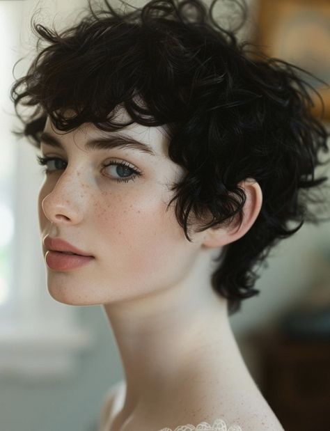 Thick Wavy Haircuts, Short Haircuts For Curly Hair, Short Curly Pixie, Curly Pixie Haircuts, Curly Pixie Cuts, Curly Haircuts, Curly Pixie, Short Curly Haircuts, Hair Pixie