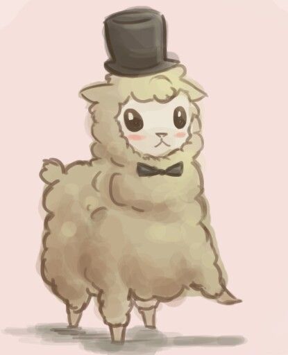 Kawaii alpaca A Cartoon, Llama, Animal Drawings, Alpaca, Cute Things, Drawing Ideas, Cute Drawings, Sheep, Cute Art