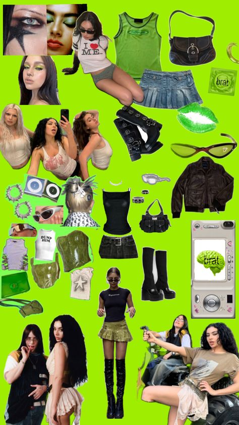 brat outfit inspo charli xcx troye sivan sweat tour billie eilish Billie Eilish Concert Outfit, Halloween Constumes, Concert Oufit, Cochella Outfits, Billie Eilish Outfits, Rave Fits, Brat Style, Halloween Costumes Friends, Troye Sivan