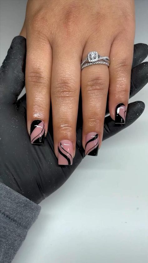 Nail Designs Ideas, Work Nails, Fall Acrylic Nails, Classy Acrylic Nails, Short Square Acrylic Nails, Exotic Nails, Acrylic Nails Coffin Short, Short Acrylic Nails Designs, Short Nail Designs